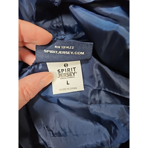 Spirit Jersey Blue Lightweight Pullover Windbreaker Hoodie Men's Large NWOT - Picture 4 of 10